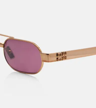 Miu Miu Logo oval sunglasses | Thumbnail 2 Miu Miu Logo oval sunglasses | Thumbnail 2
