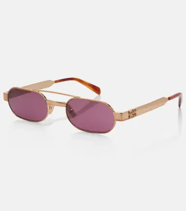 Miu Miu Logo oval sunglasses | Thumbnail 3 Miu Miu Logo oval sunglasses | Thumbnail 3