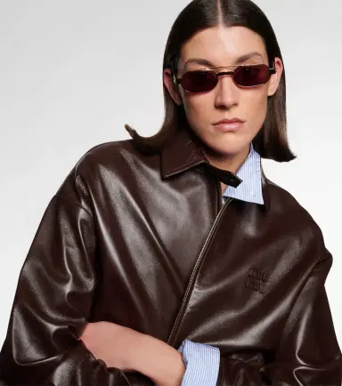 Miu Miu Logo oval sunglasses | Thumbnail 4 Miu Miu Logo oval sunglasses | Thumbnail 4