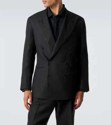 Saman Amel Double-breasted linen suit | Thumbnail 5 Saman Amel Double-breasted linen suit | Thumbnail 5