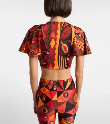 Pucci Kwango jersey satin crop top | Thumbnail 2 Pucci Kwango jersey satin crop top | Thumbnail 2