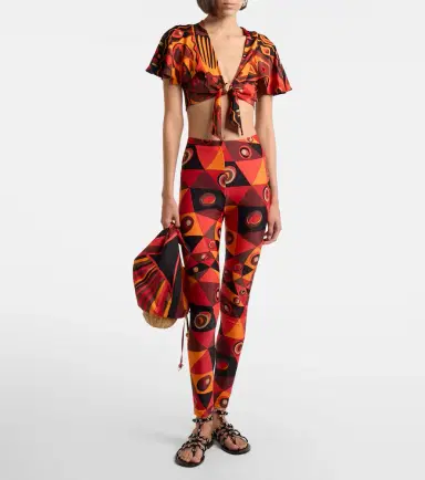 Pucci Kwango jersey satin crop top | Thumbnail 3 Pucci Kwango jersey satin crop top | Thumbnail 3