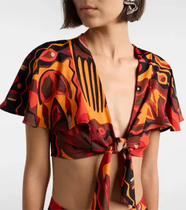Pucci Kwango jersey satin crop top | Thumbnail 5 Pucci Kwango jersey satin crop top | Thumbnail 5