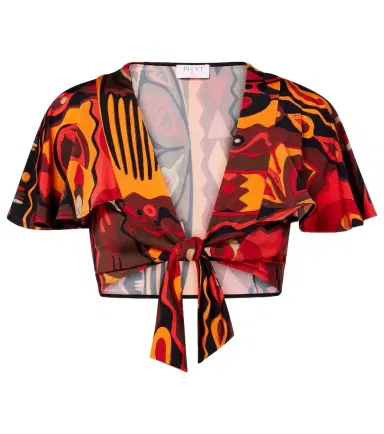 Pucci Kwango jersey satin crop top | Thumbnail 1 Pucci Kwango jersey satin crop top | Thumbnail 1