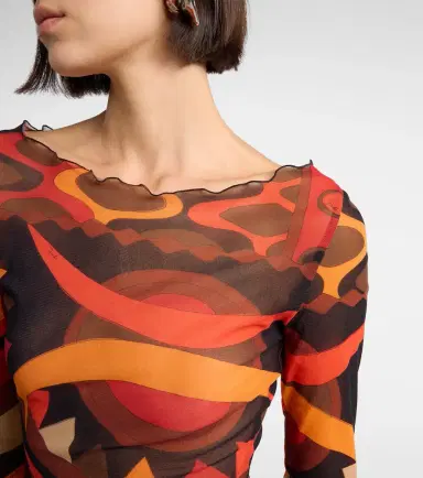 Pucci Vivara tulle crop top | Thumbnail 4 Pucci Vivara tulle crop top | Thumbnail 4