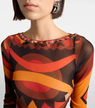 Pucci Vivara tulle crop top | Thumbnail 2 Pucci Vivara tulle crop top | Thumbnail 2