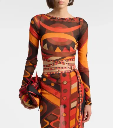 Pucci Vivara tulle crop top | Thumbnail 5 Pucci Vivara tulle crop top | Thumbnail 5