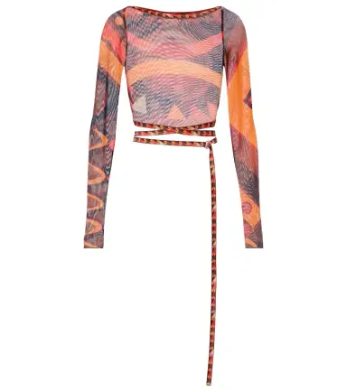 Pucci Vivara tulle crop top | Thumbnail 1 Pucci Vivara tulle crop top | Thumbnail 1
