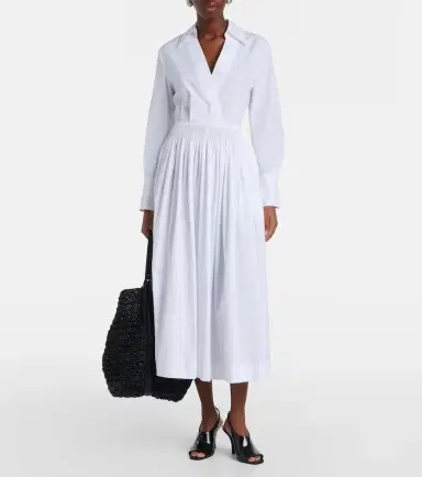 Joseph Kathe cotton poplin midi dress | Thumbnail 3 Joseph Kathe cotton poplin midi dress | Thumbnail 3