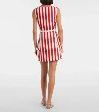 Posse Alice stripped linen miniskirt | Thumbnail 3 Posse Alice stripped linen miniskirt | Thumbnail 3