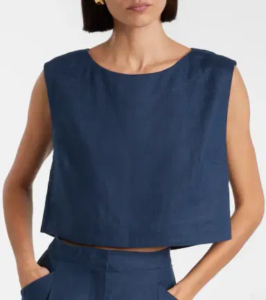 Posse Martina linen crop top | Thumbnail 3 Posse Martina linen crop top | Thumbnail 3