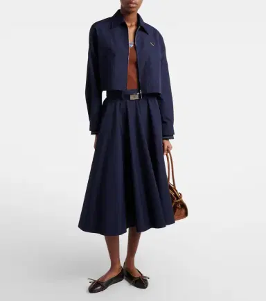Prada Poplin blouson jacket | Thumbnail 4 Prada Poplin blouson jacket | Thumbnail 4