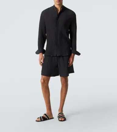 Umit Benan Julian linen and cotton shorts | Thumbnail 3 Umit Benan Julian linen and cotton shorts | Thumbnail 3
