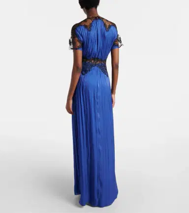 Costarellos Lace-trimmed Lurex georgette gown | Thumbnail 2 Costarellos Lace-trimmed Lurex georgette gown | Thumbnail 2