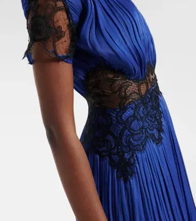 Costarellos Lace-trimmed Lurex georgette gown | Thumbnail 4 Costarellos Lace-trimmed Lurex georgette gown | Thumbnail 4