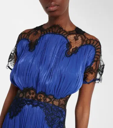 Costarellos Lace-trimmed Lurex georgette gown | Thumbnail 6 Costarellos Lace-trimmed Lurex georgette gown | Thumbnail 6