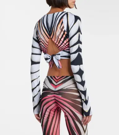Roberto Cavalli Printed crop top | Thumbnail 5 Roberto Cavalli Printed crop top | Thumbnail 5
