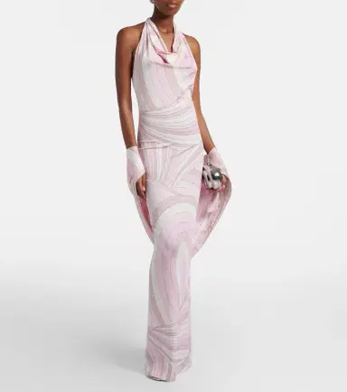 PUCCI Iride halterneck satin jersey maxi dress | Thumbnail 3 PUCCI Iride halterneck satin jersey maxi dress | Thumbnail 3