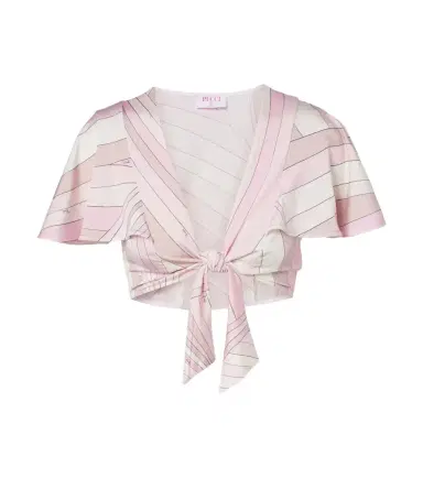 Pucci Iride jersey crop top | Thumbnail 1 Pucci Iride jersey crop top | Thumbnail 1
