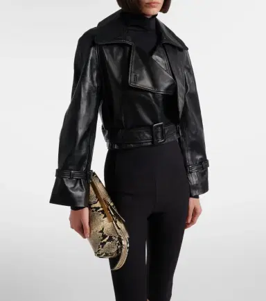 Nour Hammour Hatti cropped leather jacket | Thumbnail 2 Nour Hammour Hatti cropped leather jacket | Thumbnail 2