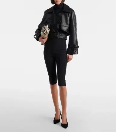 Nour Hammour Hatti cropped leather jacket | Thumbnail 3 Nour Hammour Hatti cropped leather jacket | Thumbnail 3