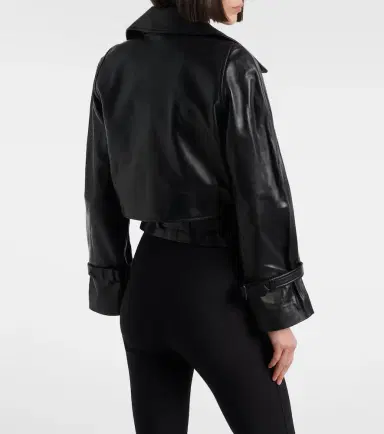 Nour Hammour Hatti cropped leather jacket | Thumbnail 5 Nour Hammour Hatti cropped leather jacket | Thumbnail 5