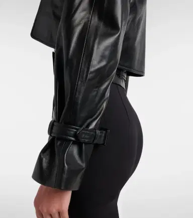 Nour Hammour Hatti cropped leather jacket | Thumbnail 6 Nour Hammour Hatti cropped leather jacket | Thumbnail 6