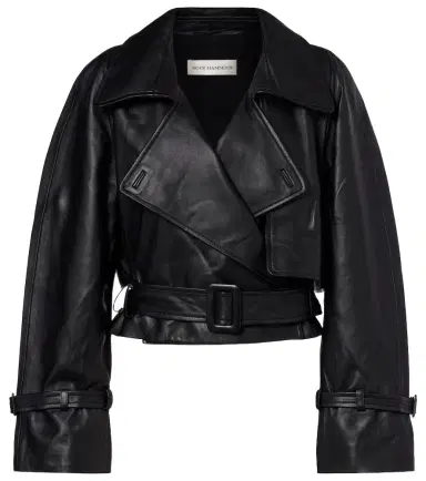 Nour Hammour Hatti cropped leather jacket | Thumbnail 1 Nour Hammour Hatti cropped leather jacket | Thumbnail 1