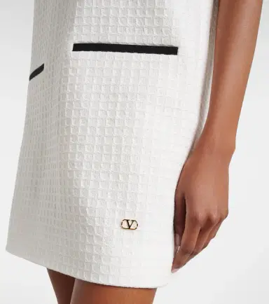 Valentino VLogo cotton tweed minidress | Thumbnail 3 Valentino VLogo cotton tweed minidress | Thumbnail 3