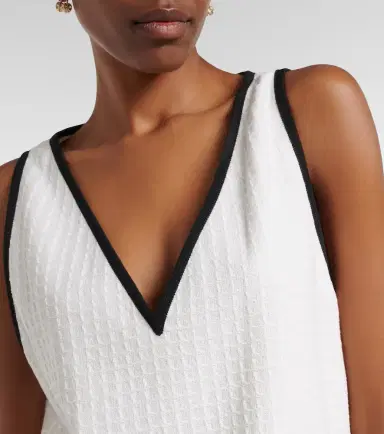 Valentino VLogo cotton tweed minidress | Thumbnail 4 Valentino VLogo cotton tweed minidress | Thumbnail 4