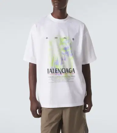 Balenciaga Printed cotton jersey T-shirt | Thumbnail 4 Balenciaga Printed cotton jersey T-shirt | Thumbnail 4