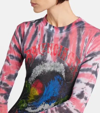 Balenciaga Printed tie-dye cotton-blend jersey maxi dress | Thumbnail 4 Balenciaga Printed tie-dye cotton-blend jersey maxi dress | Thumbnail 4