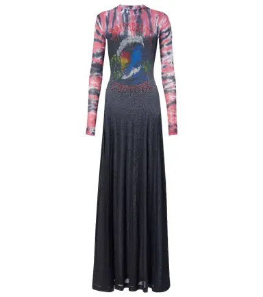 Balenciaga Printed tie-dye cotton-blend jersey maxi dress | Thumbnail 1 Balenciaga Printed tie-dye cotton-blend jersey maxi dress | Thumbnail 1