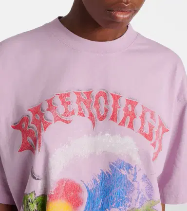 Balenciaga Printed cotton jersey T-shirt | Thumbnail 4 Balenciaga Printed cotton jersey T-shirt | Thumbnail 4