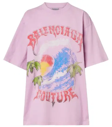 Balenciaga Printed cotton jersey T-shirt | Thumbnail 1 Balenciaga Printed cotton jersey T-shirt | Thumbnail 1