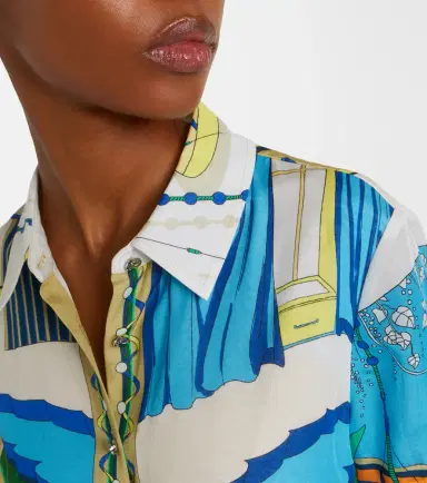 Tory Burch Printed silk and cotton shirt dress | Thumbnail 2 Tory Burch Printed silk and cotton shirt dress | Thumbnail 2