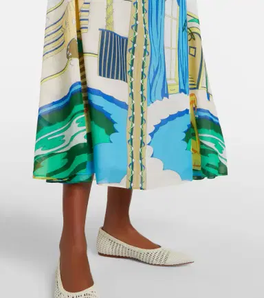Tory Burch Printed silk and cotton shirt dress | Thumbnail 4 Tory Burch Printed silk and cotton shirt dress | Thumbnail 4