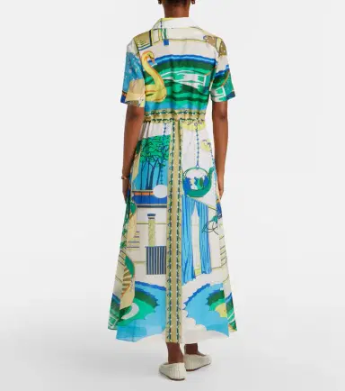 Tory Burch Printed silk and cotton shirt dress | Thumbnail 5 Tory Burch Printed silk and cotton shirt dress | Thumbnail 5