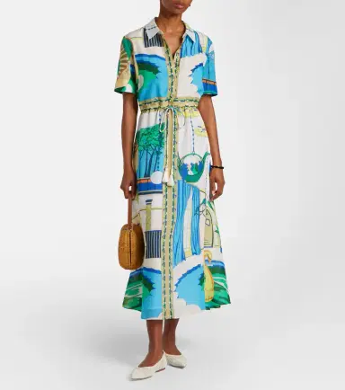 Tory Burch Printed silk and cotton shirt dress | Thumbnail 6 Tory Burch Printed silk and cotton shirt dress | Thumbnail 6