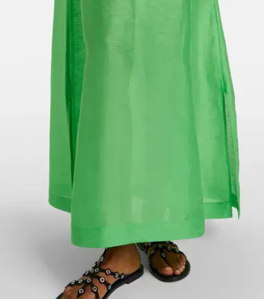 Tory Burch Pleated linen and silk kaftan | Thumbnail 2 Tory Burch Pleated linen and silk kaftan | Thumbnail 2