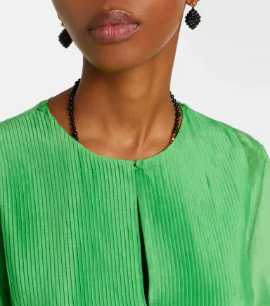 Tory Burch Pleated linen and silk kaftan | Thumbnail 6 Tory Burch Pleated linen and silk kaftan | Thumbnail 6