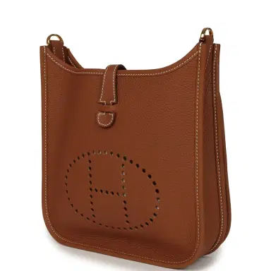 HERMÈS Hermes Evelyne 23 Gold Clemence Gold Hardware | Thumbnail 5 HERMÈS Hermes Evelyne 23 Gold Clemence Gold Hardware | Thumbnail 5