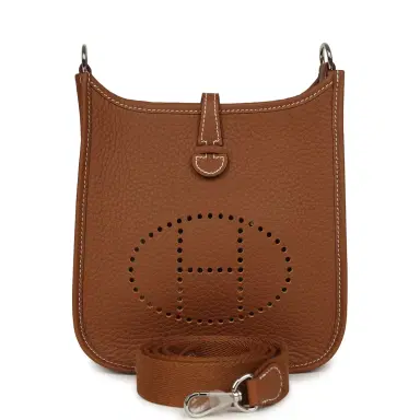 HERMÈS Hermes Evelyne TPM Gold Clemence Palladium Hardware | Thumbnail 1 HERMÈS Hermes Evelyne TPM Gold Clemence Palladium Hardware | Thumbnail 1