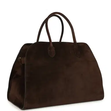 The Row The Row Soft Margaux 15 Bag Mocha Suede Gold Hardware | Thumbnail 2 The Row The Row Soft Margaux 15 Bag Mocha Suede Gold Hardware | Thumbnail 2