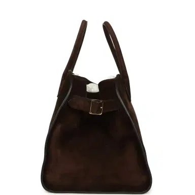 The Row The Row Soft Margaux 15 Bag Mocha Suede Gold Hardware | Thumbnail 4 The Row The Row Soft Margaux 15 Bag Mocha Suede Gold Hardware | Thumbnail 4