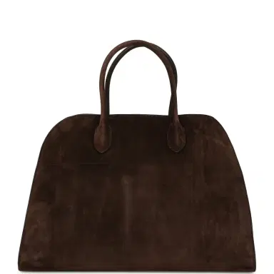 The Row The Row Soft Margaux 15 Bag Mocha Suede Gold Hardware | Thumbnail 6 The Row The Row Soft Margaux 15 Bag Mocha Suede Gold Hardware | Thumbnail 6