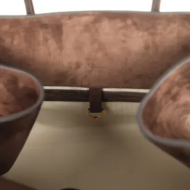 The Row The Row Soft Margaux 15 Bag Mocha Suede Gold Hardware | Thumbnail 9 The Row The Row Soft Margaux 15 Bag Mocha Suede Gold Hardware | Thumbnail 9