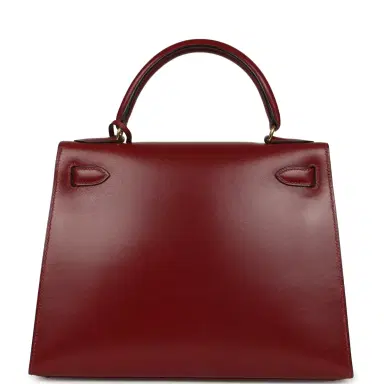 HERMÈS Vintage Hermes Kelly Sellier 28 Rouge H Box Gold Hardware | Thumbnail 4 HERMÈS Vintage Hermes Kelly Sellier 28 Rouge H Box Gold Hardware | Thumbnail 4