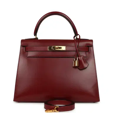 HERMÈS Vintage Hermes Kelly Sellier 28 Rouge H Box Gold Hardware | Thumbnail 1 HERMÈS Vintage Hermes Kelly Sellier 28 Rouge H Box Gold Hardware | Thumbnail 1