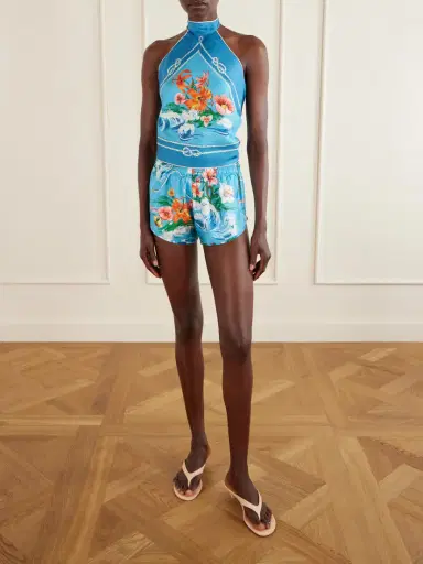 Gucci Printed Silk-twill Tank | Thumbnail 2 Gucci Printed Silk-twill Tank | Thumbnail 2